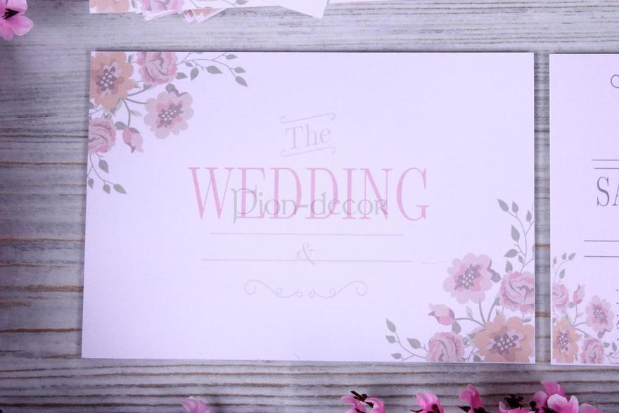 Прямоугольные / Квадратные Свадебное приглашение Love от  2