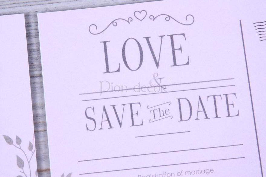 Прямоугольные / Квадратные Свадебное приглашение Love от  4