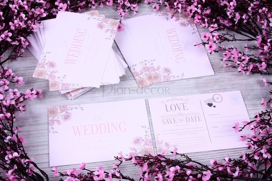 Прямоугольные / Квадратные Свадебное приглашение Love от  7