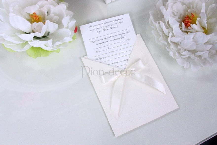 Прямоугольные / Квадратные Приглашение ручной работы Ажурный конверт от  2