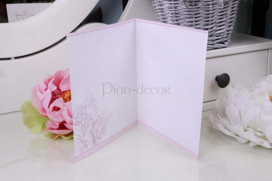 Открытка Приглашение Пионы от  3