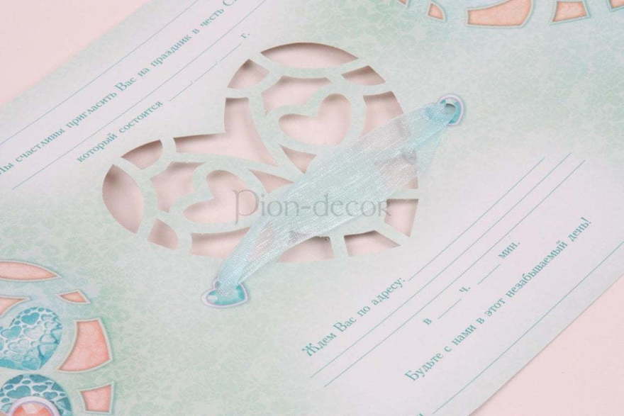 Открытка Приглашение Кружевное от  5