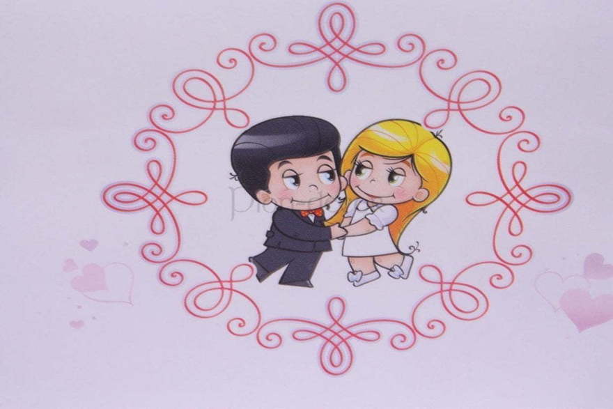 Открытка Приглашение Love is - от жениха и невесты от  3