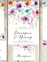 Прямоугольные / Квадратные, Электронное приглашение Приглашение Акварельная красота от Праздничная полиграфия Lovely Mood 2