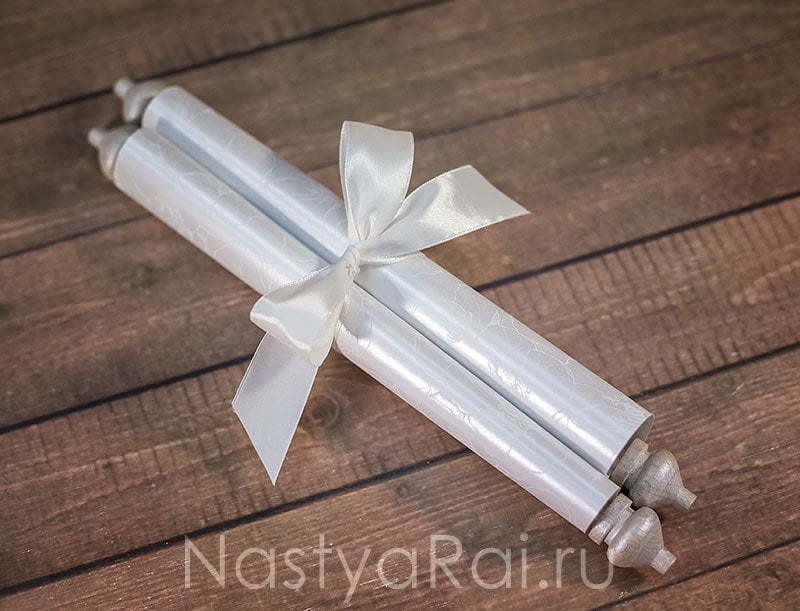 Свиток Приглашение-свиток на деревянных палочках от  2