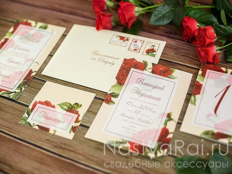 Прямоугольные / Квадратные Приглашение-карточка Пион от  5