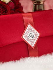 Открытка Приглашение атласное Рубин от  1