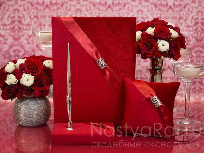 Открытка Приглашение атласное Рубин от  9