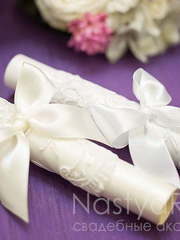 Свиток Приглашение свиток с кружевом, белый от  2