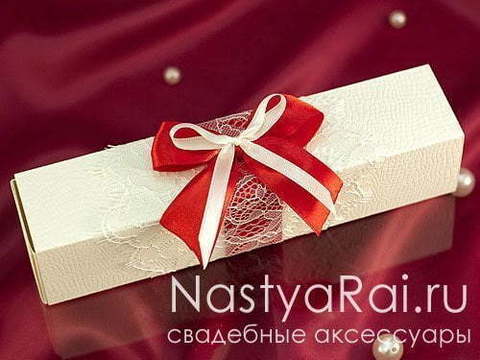 Свиток Приглашение свиток в пенале с кружевом от  2