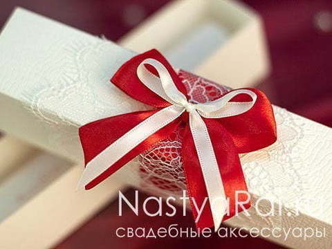 Свиток Приглашение свиток в пенале с кружевом от  3