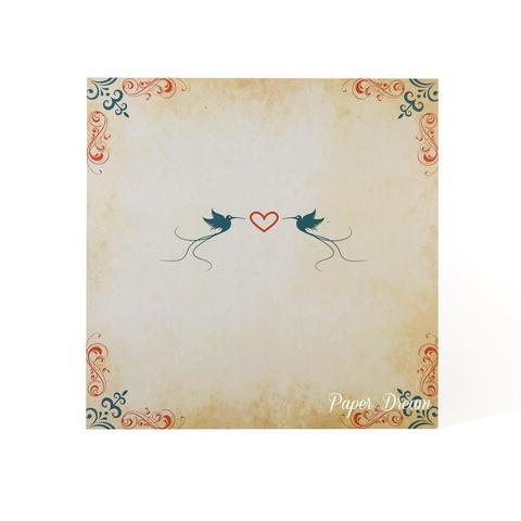 Прямоугольные / Квадратные Приглашение на свадьбу Винтаж от Приглашения на свадьбу и аксессуары PaperDream 2