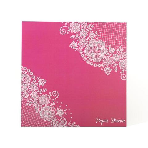 Прямоугольные / Квадратные Приглашение на свадьбу Кружево от Приглашения на свадьбу и аксессуары PaperDream 4