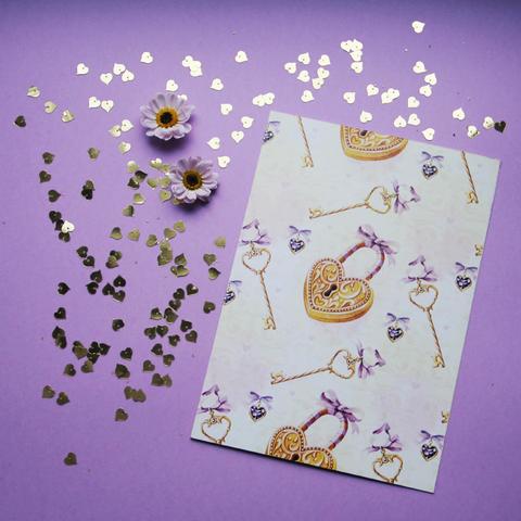 Открытка Приглашение на свадьбу Свадебные Ключи от Приглашения на свадьбу и аксессуары PaperDream 3