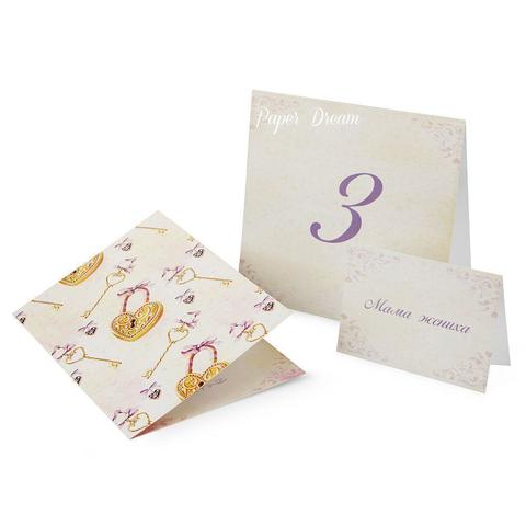 Открытка Приглашение на свадьбу Свадебные Ключи от Приглашения на свадьбу и аксессуары PaperDream 4