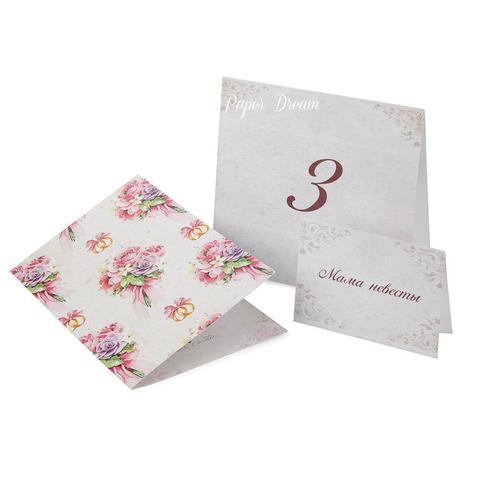 Открытка Приглашение на свадьбу Свадебные Букеты от Приглашения на свадьбу и аксессуары PaperDream 3