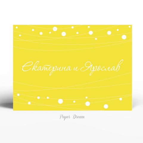 Прямоугольные / Квадратные Приглашение на свадьбу Гирлянды от Приглашения на свадьбу и аксессуары PaperDream 2