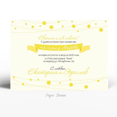 Прямоугольные / Квадратные Приглашение на свадьбу Гирлянды от Приглашения на свадьбу и аксессуары PaperDream 6
