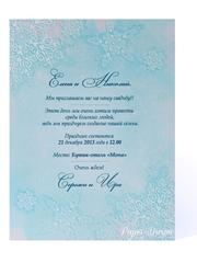 Прямоугольные / Квадратные Приглашение на свадьбу Морозные Узоры от Приглашения на свадьбу и аксессуары PaperDream 1