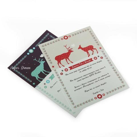 Прямоугольные / Квадратные Приглашение на свадьбу Зимняя Сказка от Приглашения на свадьбу и аксессуары PaperDream 5