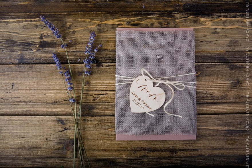 Прямоугольные / Квадратные Приглашение Розовый миндаль от Crazy Невеста 2