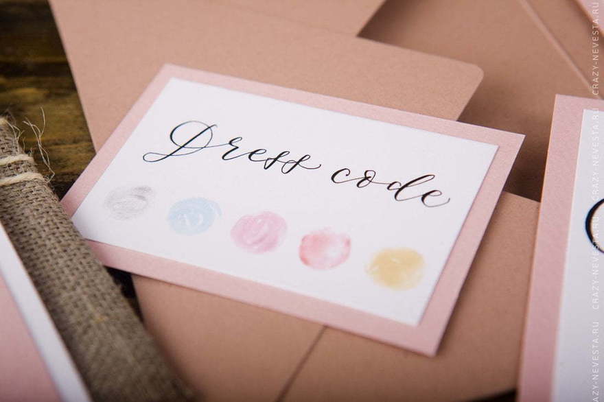 Прямоугольные / Квадратные Приглашение Розовый миндаль от Crazy Невеста 7