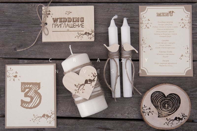 Открытка Приглашение Лесные Пташки от Crazy Невеста 5