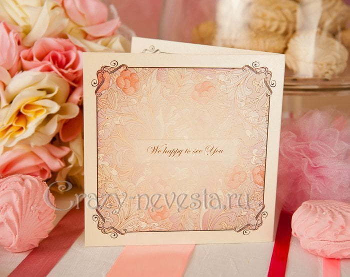 Открытка Приглашение на свадьбу Мария Антуанетта от Crazy Невеста 4