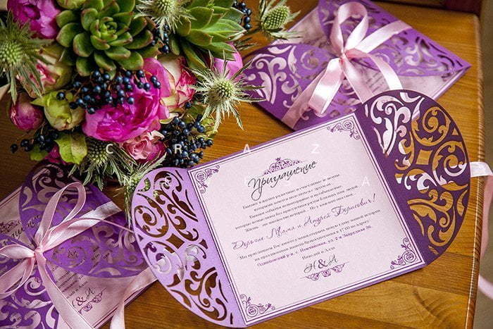 Открытка Приглашение Ажур от Crazy Невеста 3