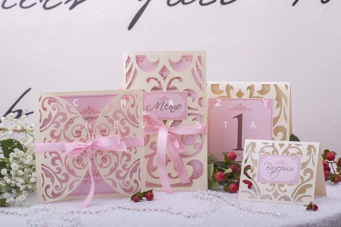 Открытка Приглашение Ажур от Crazy Невеста 6