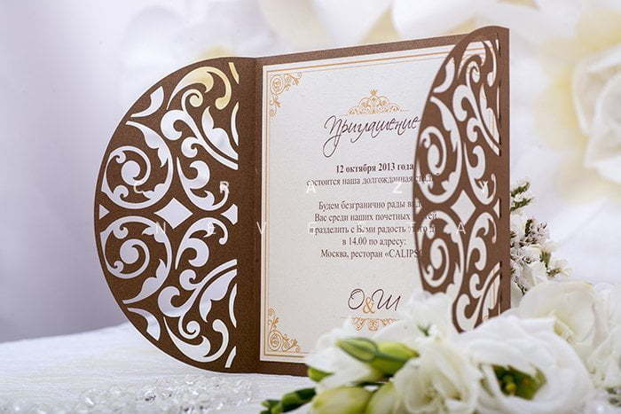 Открытка Приглашение Ажур от Crazy Невеста 9