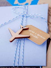 Прямоугольные / Квадратные Приглашение Полетели в Италию от Crazy Невеста 1