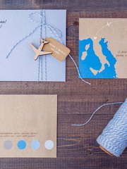 Прямоугольные / Квадратные Приглашение Полетели в Италию от Crazy Невеста 2