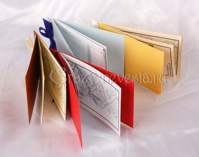 Открытка Приглашение Boarding Pass от Crazy Невеста 3