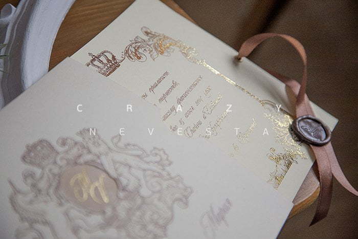 Прямоугольные / Квадратные Приглашение Золотой век от Crazy Невеста 2