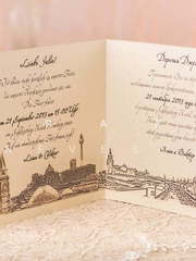 Открытка Приглашение Москва-Париж от Crazy Невеста 2