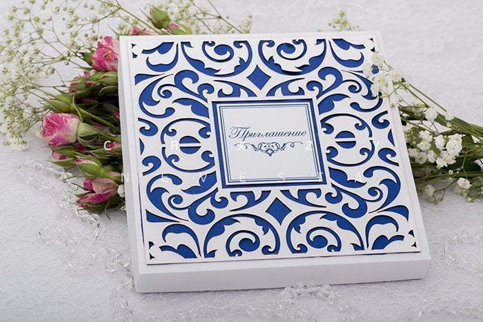 Другое, Прямоугольные / Квадратные Приглашение в коробочке Изумительный Жаккард от Crazy Невеста 3