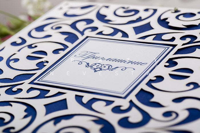 Другое, Прямоугольные / Квадратные Приглашение в коробочке Изумительный Жаккард от Crazy Невеста 4