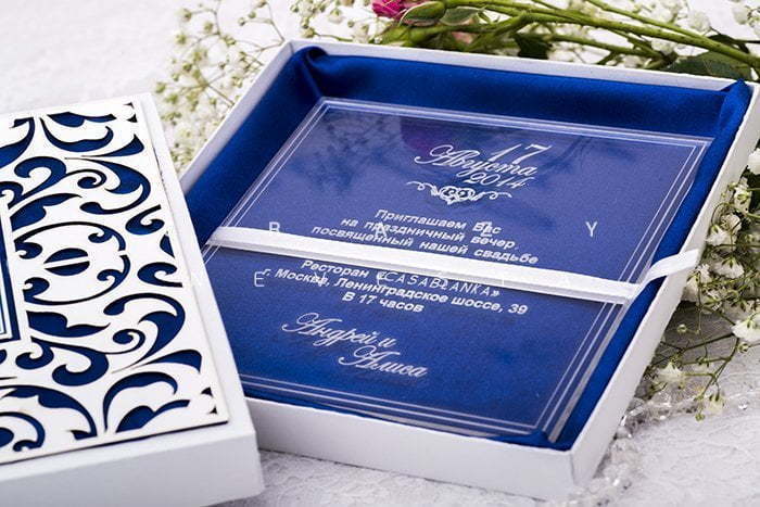 Другое, Прямоугольные / Квадратные Приглашение в коробочке Изумительный Жаккард от Crazy Невеста 5