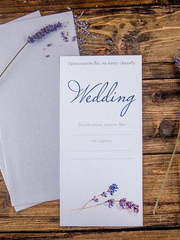 Прямоугольные / Квадратные Приглашение Лаванда с конвертом от Crazy Невеста 1