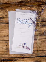 Прямоугольные / Квадратные Приглашение Лаванда с конвертом от Crazy Невеста 2