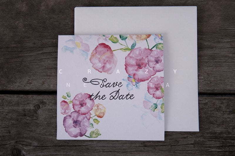 Открытка Готовые приглашения Флер от Crazy Невеста 3