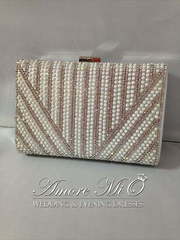 Клатч МК_бокс с полосками серебро от Свадебный салон Amore Mio 2