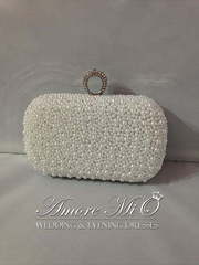 Клатч МК_жемчуг кольцо белый от Свадебный салон Amore Mio 1