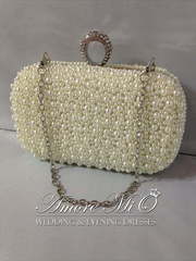 Клатч МК_жемчуг кольцо айвори от Свадебный салон Amore Mio 1