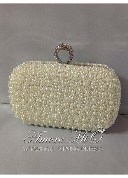 Клатч МК_жемчуг кольцо айвори от Свадебный салон Amore Mio 2