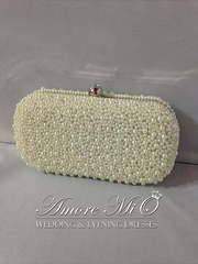 Клатч МК_жемчуг кнопка айвори от Свадебный салон Amore Mio 1