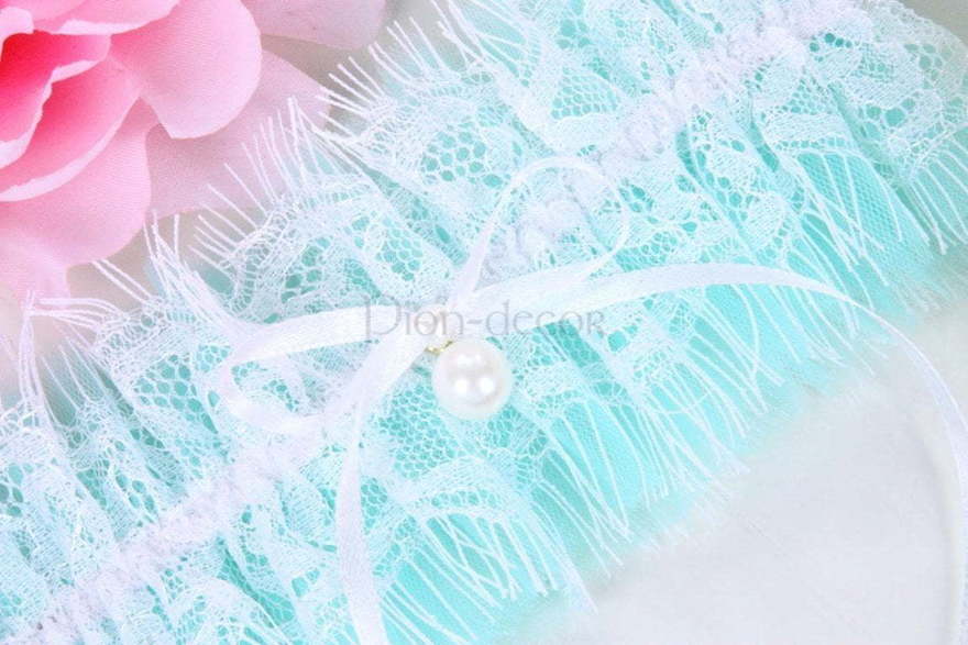 Подвязка Pearl and lace мята от  2