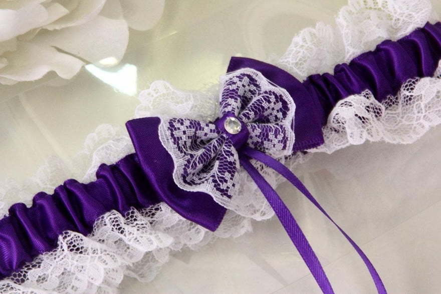 Цветные кружевные подвязки Фиолетовая от  2