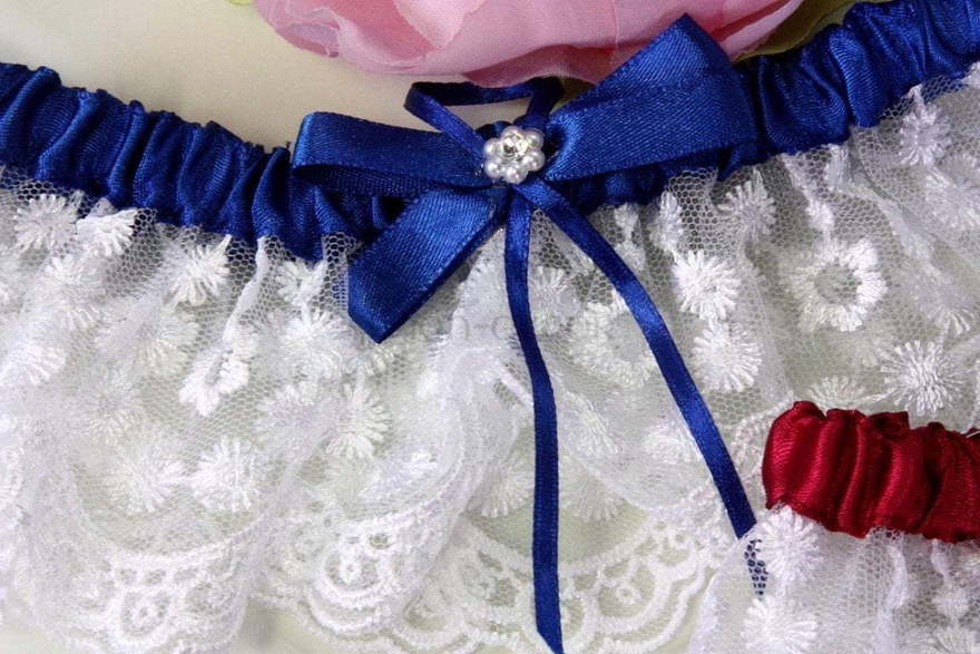 Кружевная подвязка с цветной полоской от  2